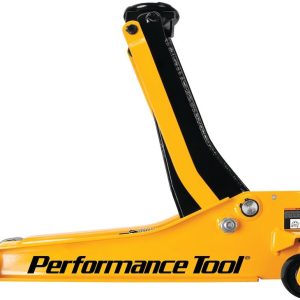 Performance Tool Jack, Floor Jack, Hydraulic, 6000 Pound Capacity, 19-7/8 Inch Max Lift Height, Yellow, Steel – W1617