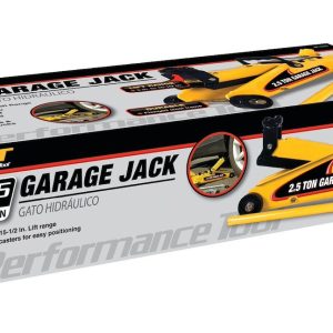 Performance Tool Jack, Floor Jack, Hydraulic, 5000 Pound Capacity, 5 to 15-1/2 Inch Lift Height, Yellow, Steel – W1640