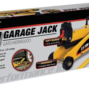 Performance Tool Jack, Floor Jack, Hydraulic, 5000 Pound Capacity, 5 to 15-1/2 Inch Lift Height, Yellow, Steel – W1640