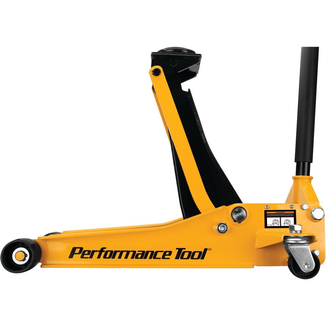 Performance Tool Jack, Floor Jack, Hydraulic, 3.5 Ton Capacity, 3-1/2 to 20-1/2 Inch Lift Height, Yellow – W1645
