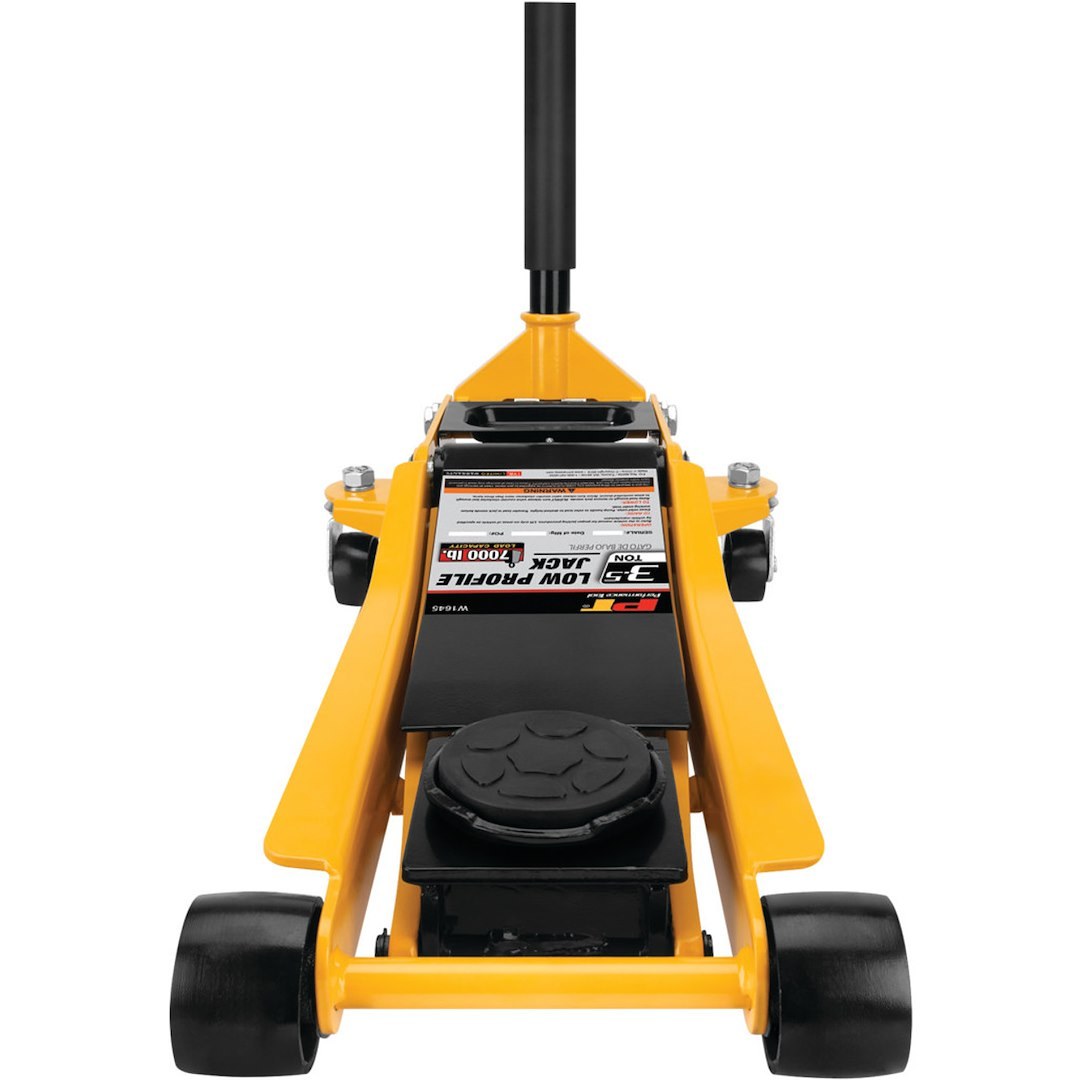 Performance Tool Jack, Floor Jack, Hydraulic, 3.5 Ton Capacity, 3-1/2 to 20-1/2 Inch Lift Height, Yellow – W1645