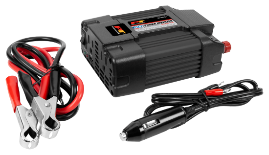 Performance Tool Power Inverter, 800 Peak Watts, 2.4 Ampere, With Thermal Protection, With 12 Volt Power Cord/ Battery Clamp Cable – W16651