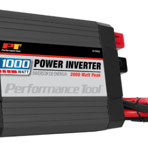 Performance Tool Power Inverter, 2000 Peak Watts, 2.1 Ampere, With Thermal Protection, With 3 Foot 4 Gauge Cca Battery Cable – W16652