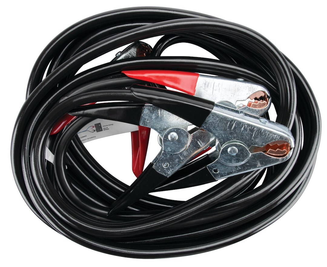 Performance Tool Battery Jumper Cable, 600 Amps, 2 Gauge, 20 Foot Length, Red/ Black PVC Coated Insulated Clamps – W1669