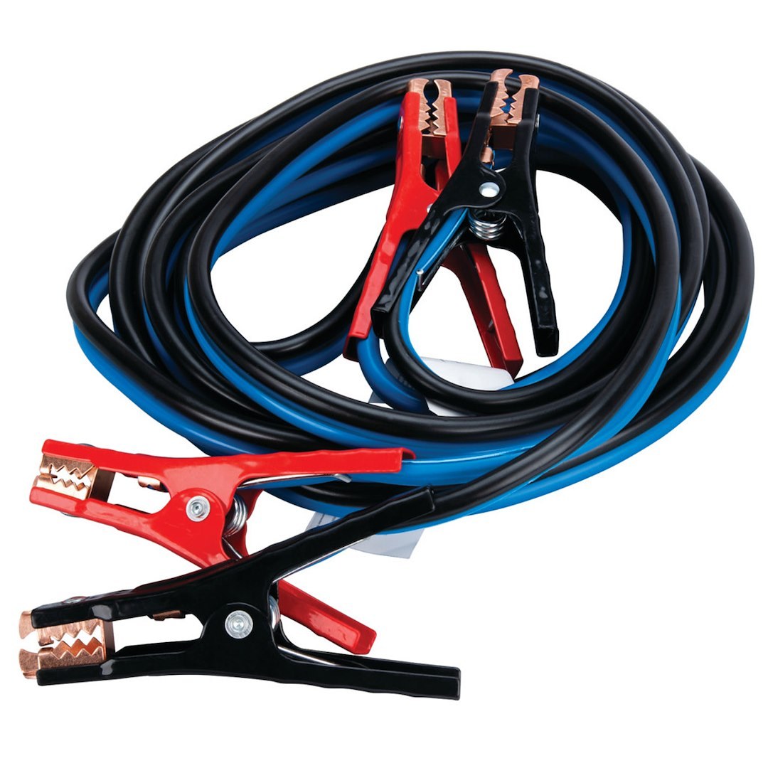 Performance Tool Battery Jumper Cable, 600 Amps, 4 Gauge, 20 Foot Length, Red/ Black PVC Coated Insulated Clamps – W1673
