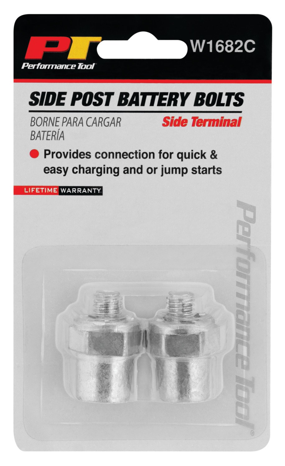 Performance Tool Battery Charging Post, Side Terminal, With 1 Positive and 1 Negative Battery Charging Post – W1682C