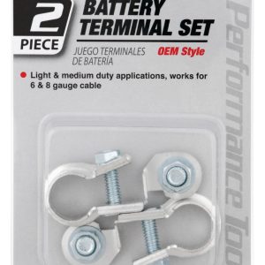 Performance Tool Battery Terminal, OEM Style, Zinc Plated, For 6 and 8 Gauge Cable, Light and Medium Duty Applications – W1687