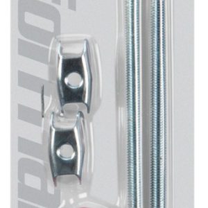Performance Tool Battery Hold Down Bolt, J-Type, 8 Inch, Chrome Plated Steel, With Washers/ Wing Nuts – W1694C