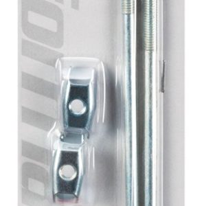 Performance Tool Battery Hold Down Bolt, J-Type, 12 Inch, Chrome Plated Steel, With Washers/ Wing Nuts – W1696C