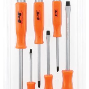 Performance Tool Screwdriver, Phillips and Slotted, #1/ #2/ #3 Phillips and 3/16 Inch/ 1/4 Inch 5/16 Inch Slotted, Heat Resistant Handles – W1729