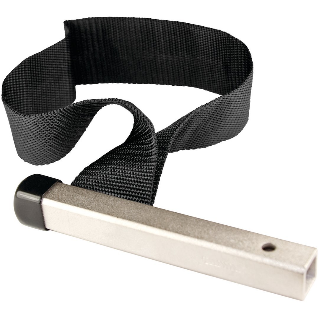 Performance Tool Oil Filter Wrench, Strap Type, 6 Inch Size, Chrome Plated Steel Bar, Turn with 1/2 Inch Ratchet – W173C