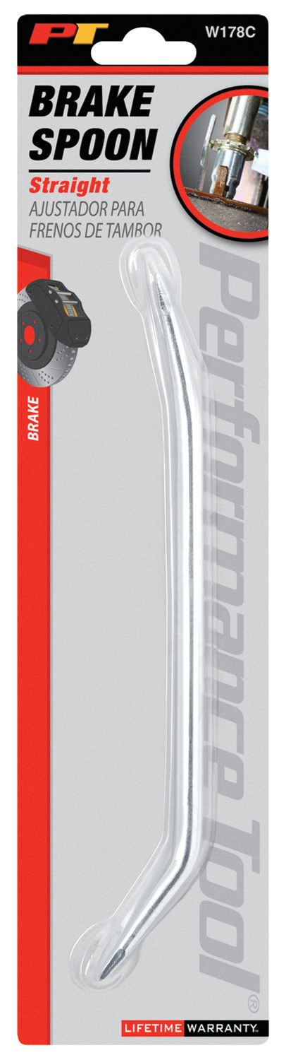 Performance Tool Brake Adjusting Tool, Use to Adjust Clearance Between Drum Brake and Brake Shoe, 7 Inch Length, Offset, Forged Steel – W178C