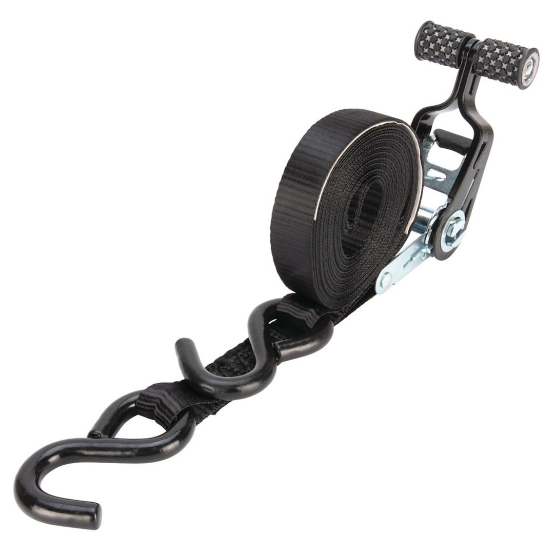Performance Tool Tie Down Strap, Secure HD, 1 Inch Width X 15 Feet Length, 1000 Pound Load Capacity, 3000 Pound Break Strength, With Ratchet – W1873