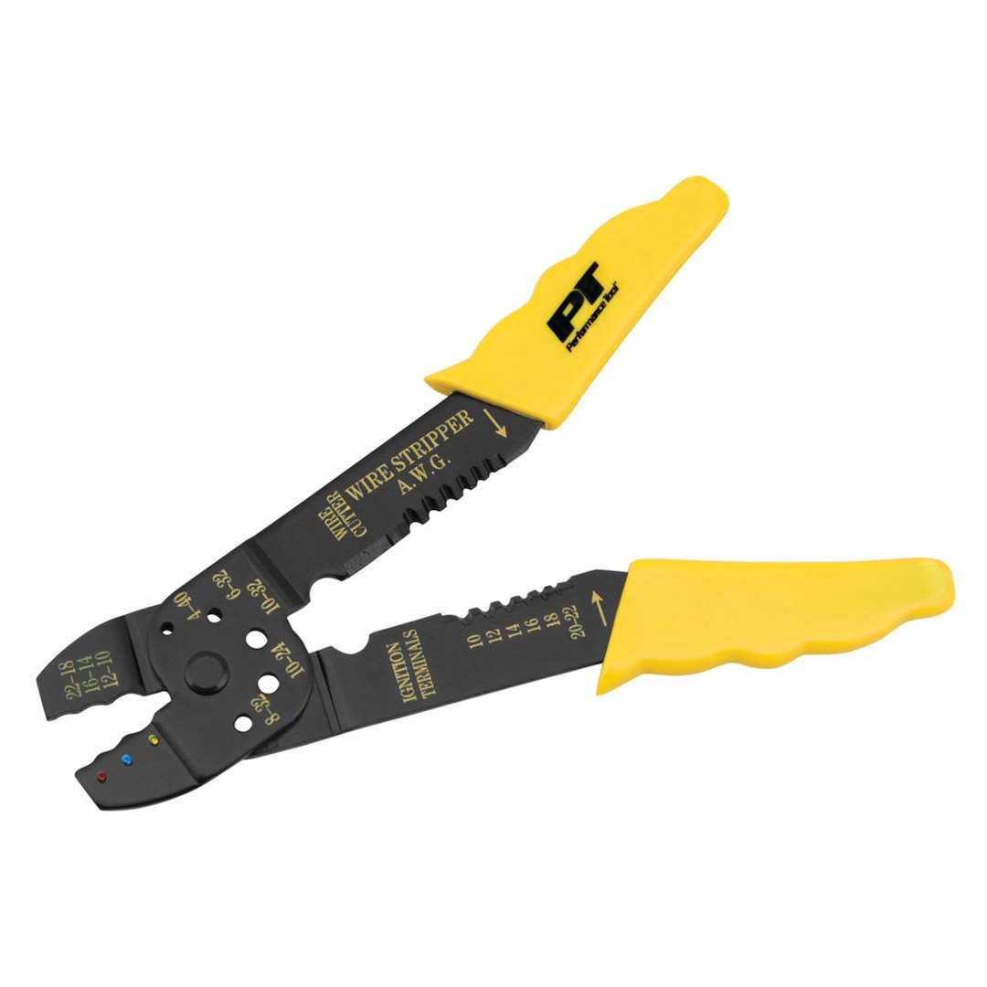 Performance Tool Crimping Tool, With Wire Cutter/ Bolt Cutter/ Crimper/ Stripper – W190C