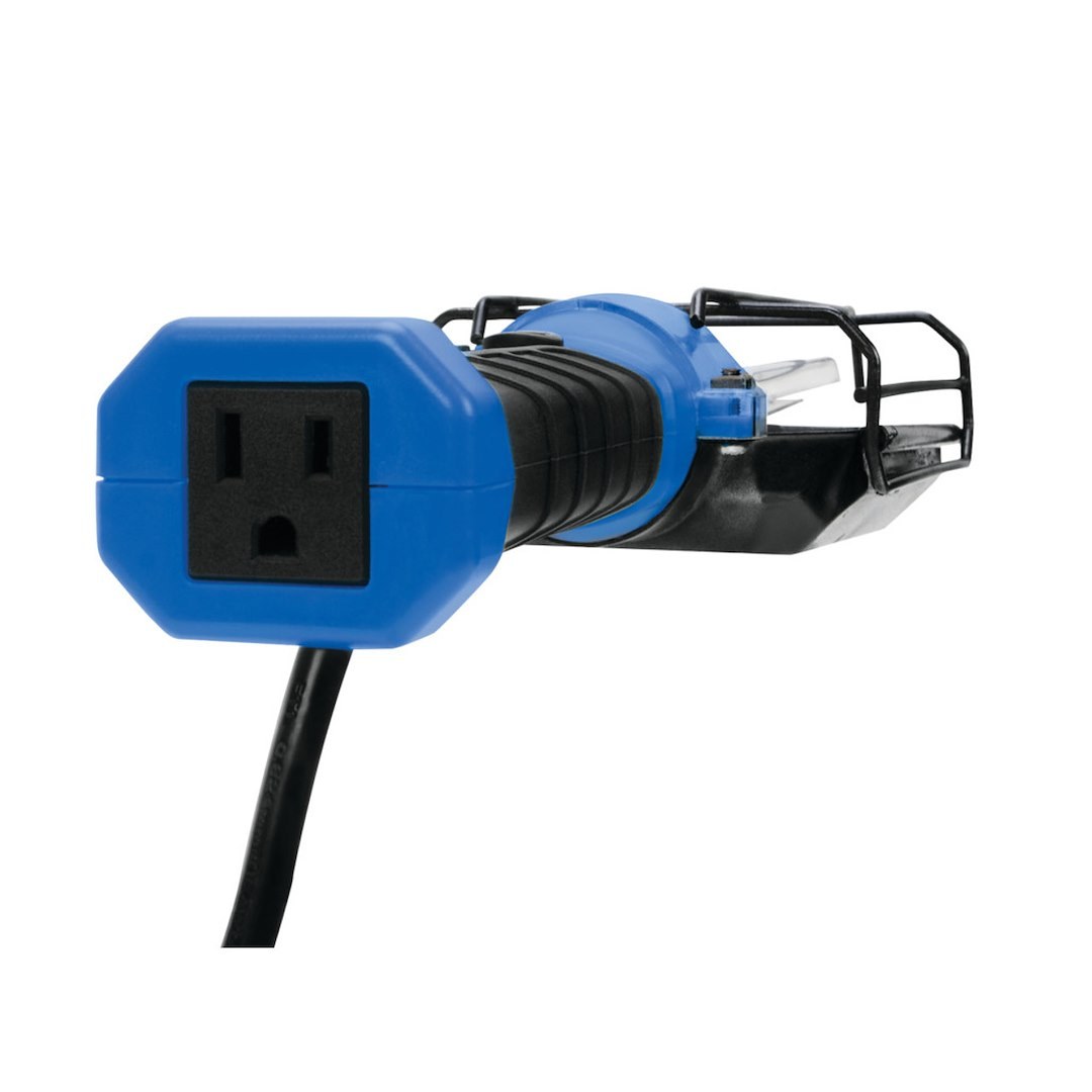 Performance Tool Work Light, Hand Held, Non-Slip Rubber Grip, 1000 Lumens, LED, Powder Coated, Metal Lamp Shield, Blue/ Black – W2237