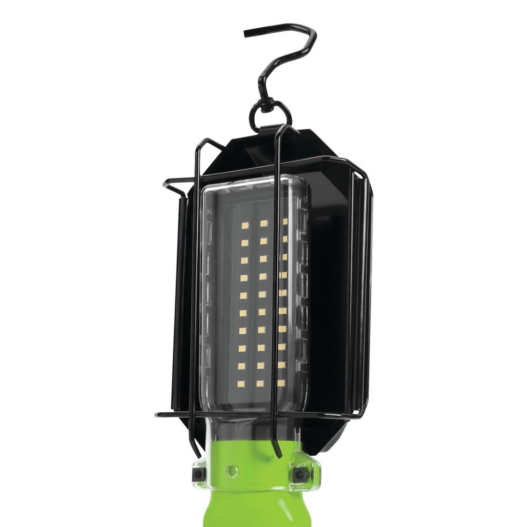 Performance Tool Work Light, Hand Held, Non-Slip Rubber Grip, Magnetic Bracket, Powder Coated, Metal Lamp Shield – W2240