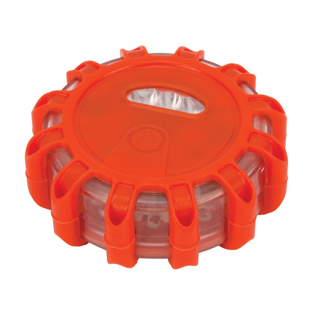 Performance Tool Safety Flare, Alkaline Battery Operated LED, With Magnetic Back, Single, 5 Light Patterns – W2368