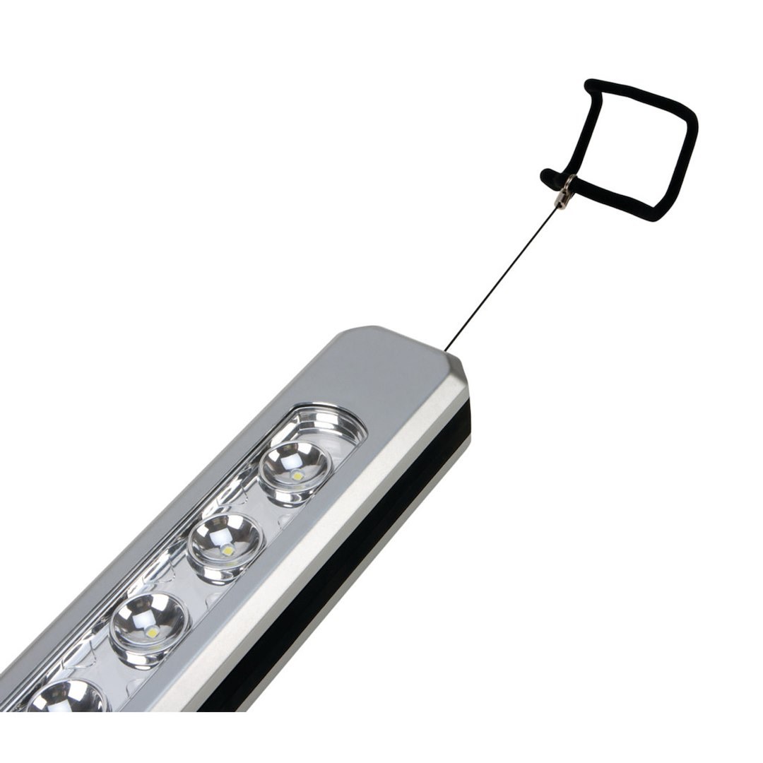 Performance Tool Work Light, Hand Held, Fits Any Size Hood, 450 Lumens, LED, 513 Lumens on High, 256 Lumen on Low, 1.25 Hour Runtime – W2404