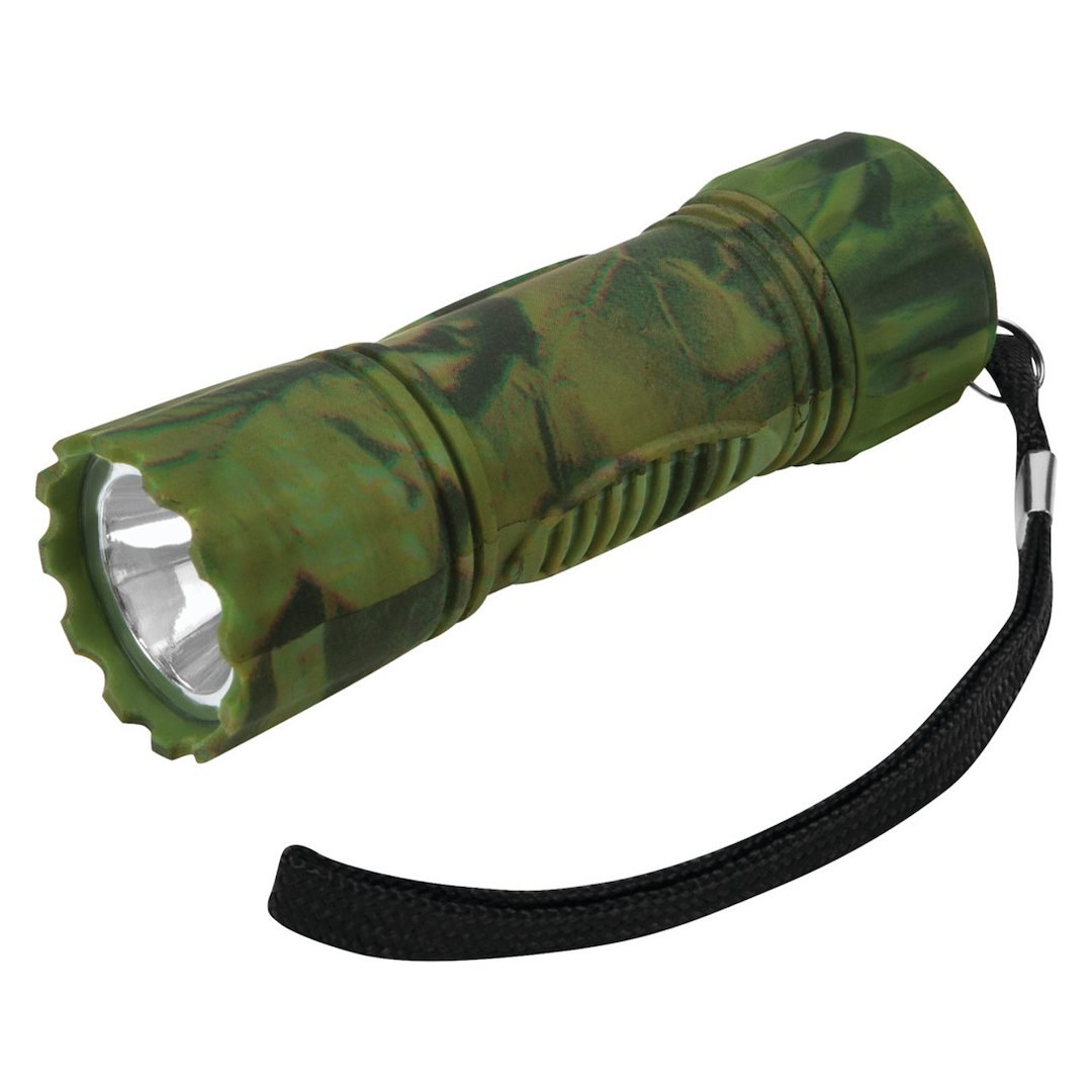 Performance Tool Flashlight, LED, Clear, Camouflage Housing, Battery Powered, 55 Lumens – W2455