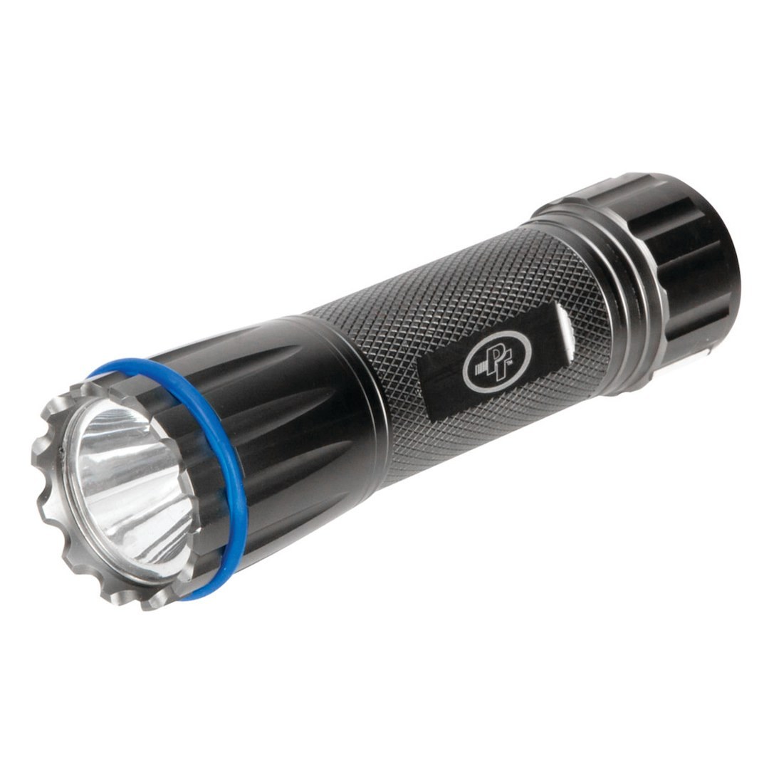 Performance Tool Flashlight, LED, Clear, Black Aluminum Housing, Uses 3 Aaa Batteries, 75 Lumens – W2474