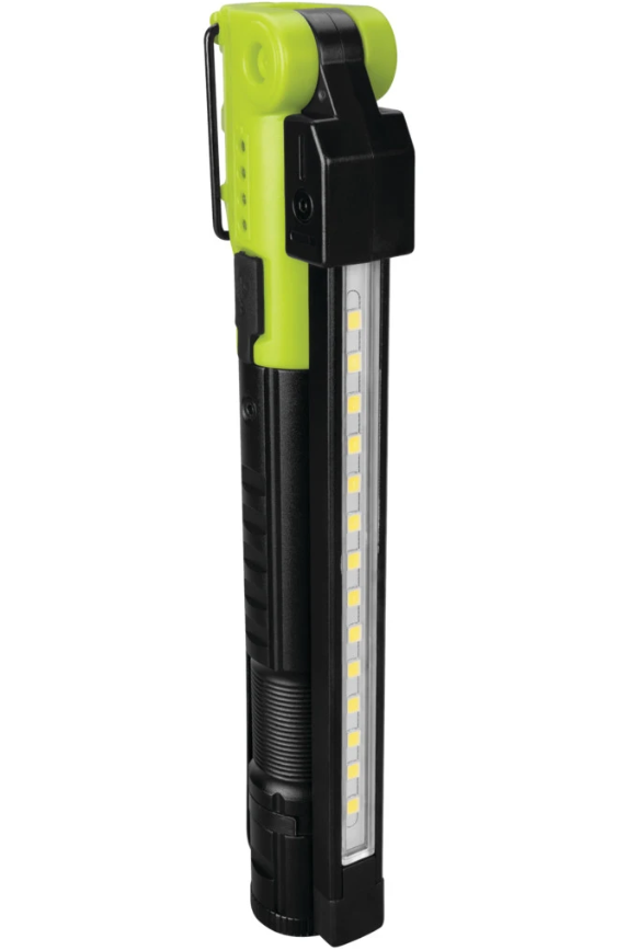 Performance Tool Flashlight, Firepoint, Hands Free, LED, Clear Lens, Black/ Green Housing, Plastic Housing – W2645