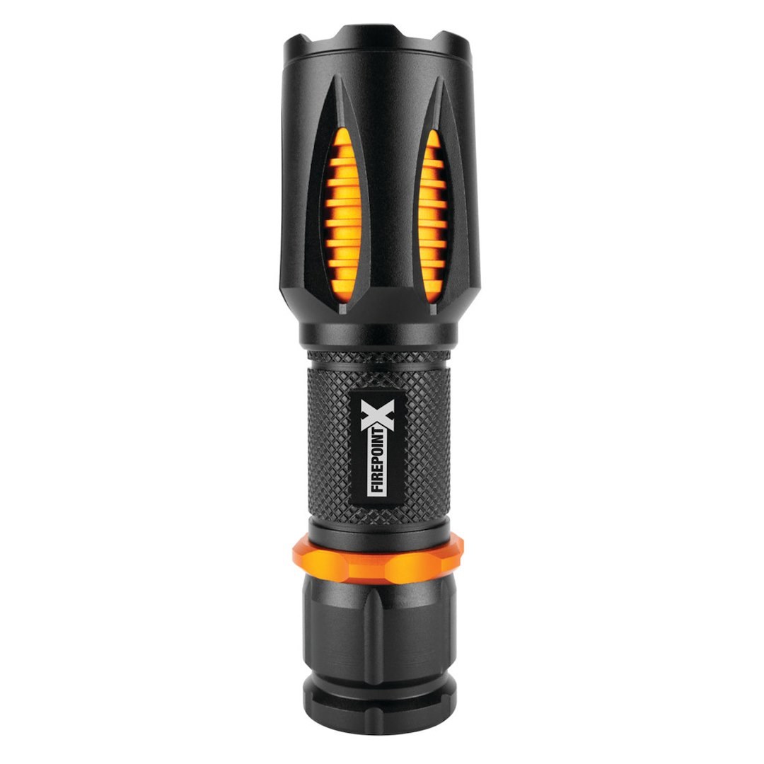 Performance Tool Flashlight, Handheld, LED, White, Adjustable Duofocus Beam, Black/ Orange Casing, Aluminum – W2671