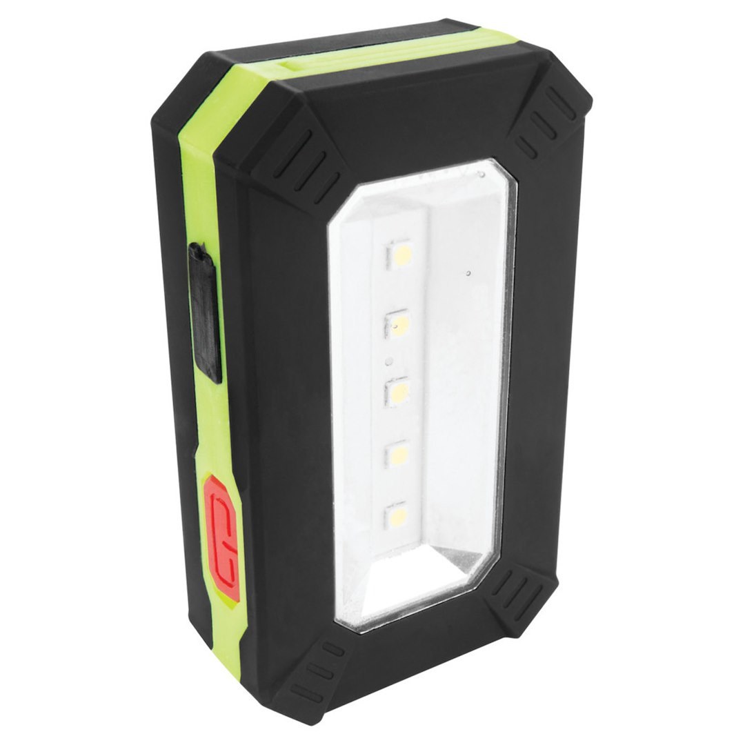 Performance Tool Work Light, 3 Inch X 1.75 Inch X 0.8 Inch Rectangular, Hands Free, 320 Lumens, Wide Angle White LED, Clear Lens – W2675