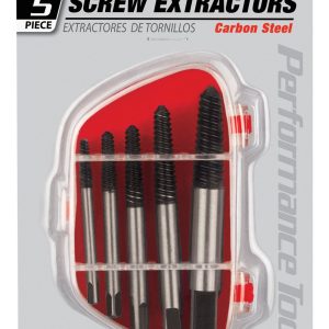Performance Tool Screw Extractor, Use to Remove Damaged Screws/ Broken Studs/ Set Screws/ Pipe Fittings – W2965