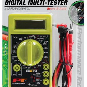 Performance Tool Electrical Multi-Tester, AC/ DC Volt Measurement/ DC Current Measurement/ Diode Test/ Ohm Test, Digital Display – W2974