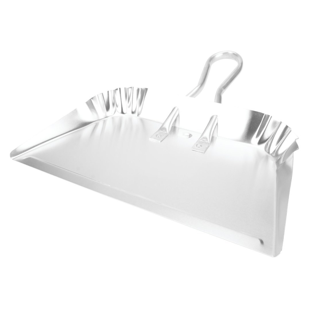 Performance Tool Dustpan, 16-1/2 Inch Width X 9 Inch Depth X 2 Inch Height, Silver, Aluminum, Without Whiskbroom – W30