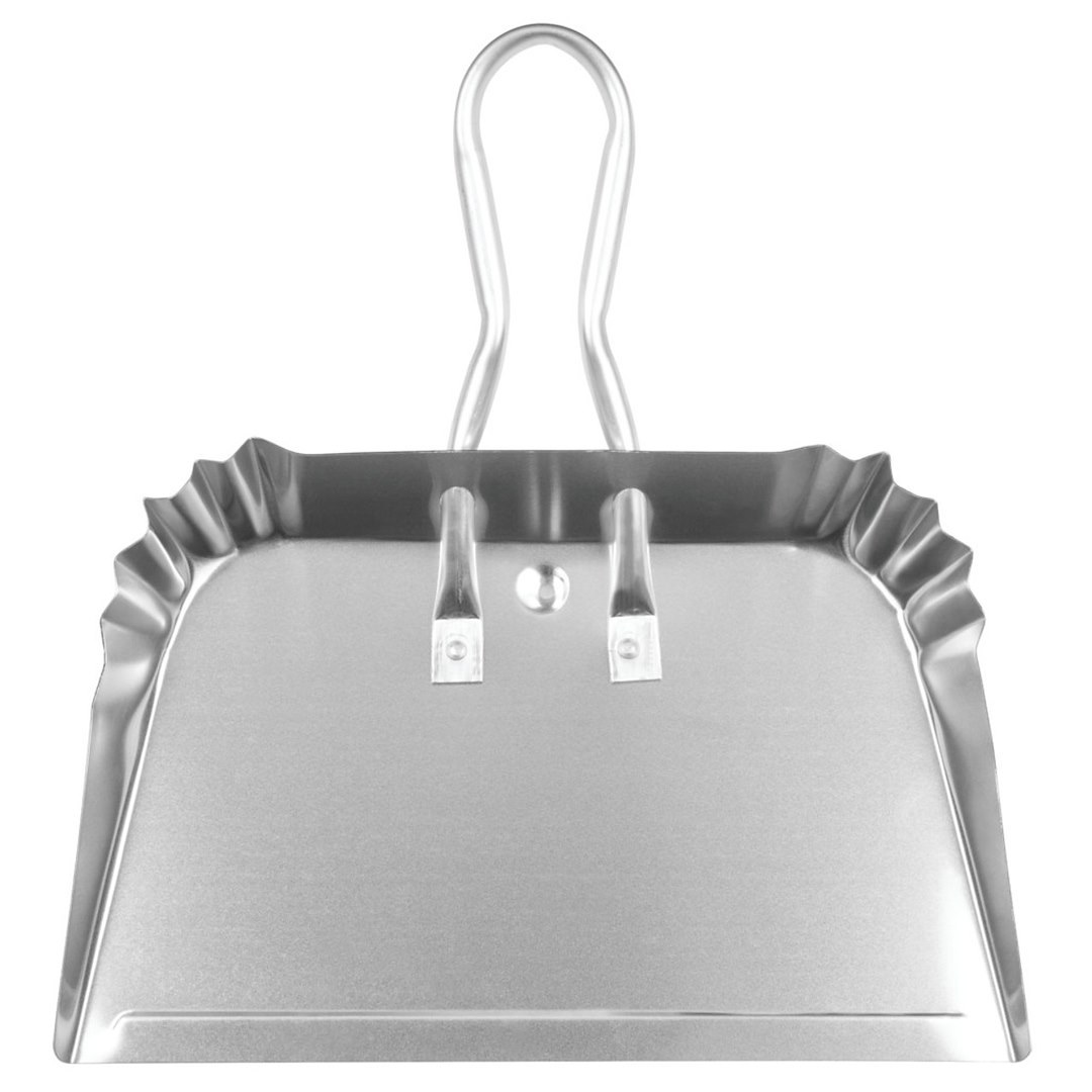 Performance Tool Dustpan, 16-1/2 Inch Width X 9 Inch Depth X 2 Inch Height, Silver, Aluminum, Without Whiskbroom – W30