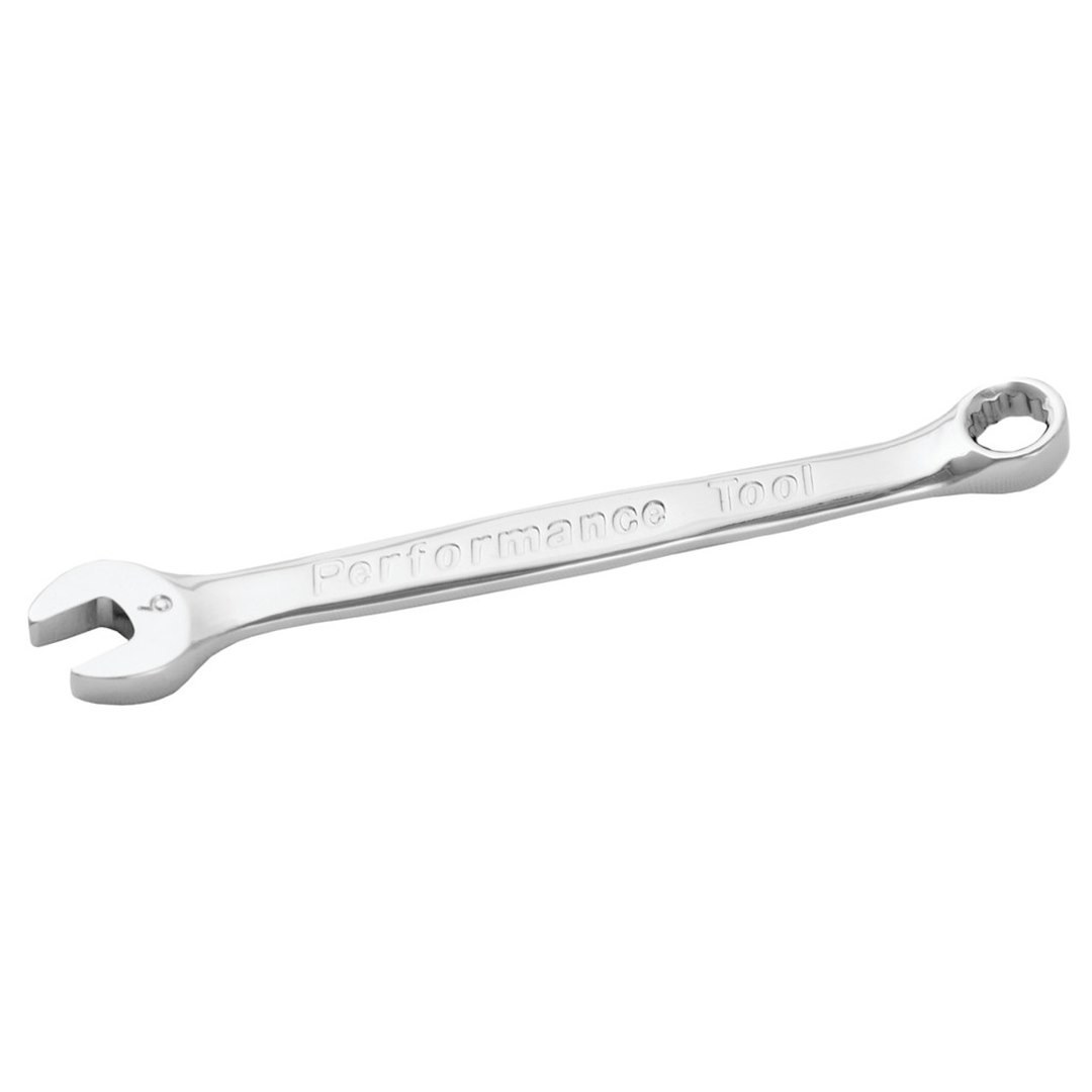 Performance Tool Wrench, Combination, 6 Millimeter, Chrome Plated, Chrome Alloy Steel, Single – W30006