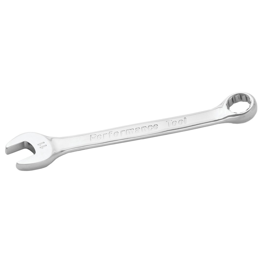 Performance Tool Wrench, Combination, 11 Millimeter, Chrome Plated, Chrome Alloy Steel, Single – W30011