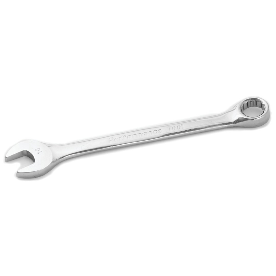 Performance Tool Wrench, Combination, 16 Millimeter, Chrome Plated, Chrome Alloy Steel, Single – W30016
