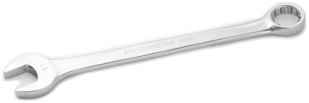 Performance Tool Wrench, Combination, 23 Millimeter, Chrome Plated, Chrome Alloy Steel, Single – W30023