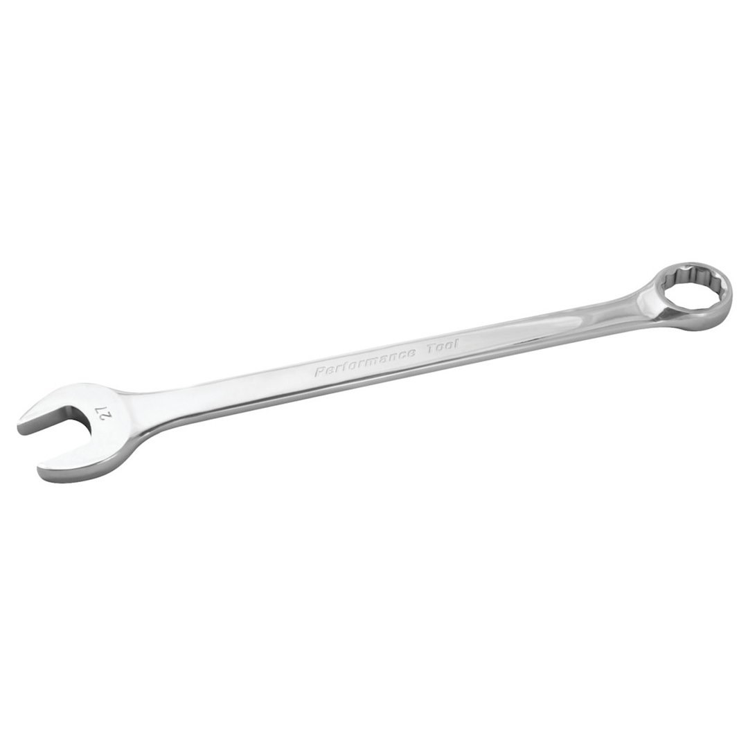 Performance Tool Wrench, Combination, 27 Millimeter, Chrome Plated, Chrome Alloy Steel, Single – W30027