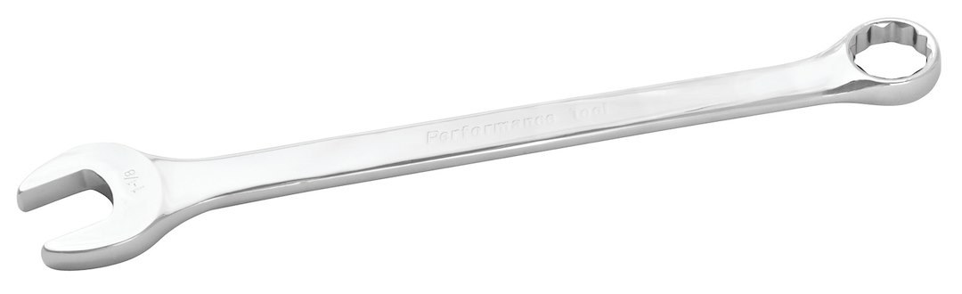 Performance Tool Wrench, Combination, 1-1/8 Inch, Chrome Plated, Chrome Alloy Steel, Single – W30236