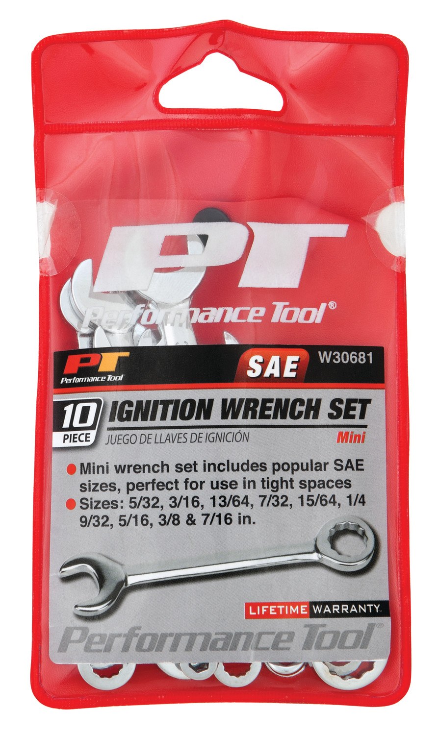 Performance Tool Wrench, SAE Ignition Wrench Set – W30681