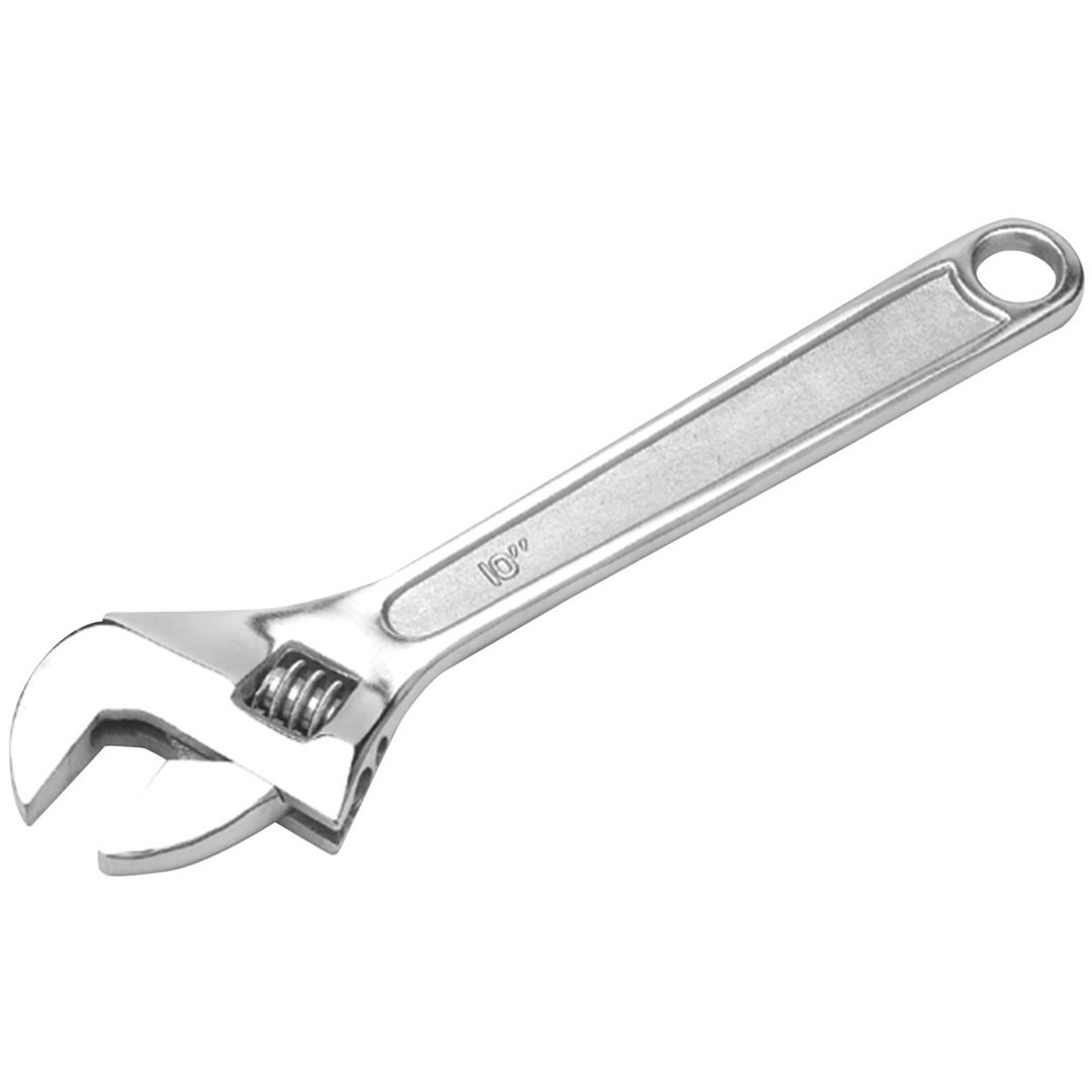 Performance Tool Adjustable Wrench, 10 Inch Length, Chrome Alloy Steel, Single – W30710