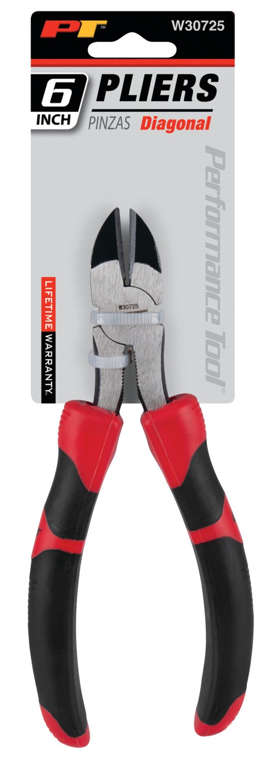 Performance Tool Pliers, Diagonal, 6 Inch Length, Non-Reversible, Without Automatic Return, Alloy Steel – W30725
