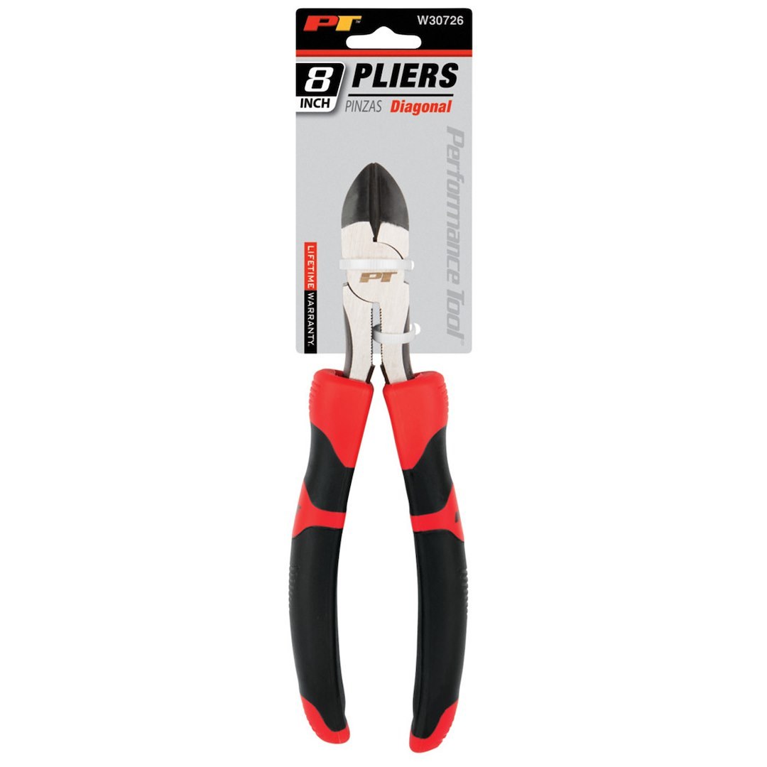 Performance Tool Pliers, Diagonal, 8 Inch Length, Non-Reversible, Without Automatic Return, Alloy Steel – W30726