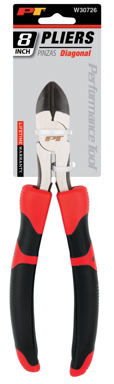 Performance Tool Pliers, Diagonal, 8 Inch Length, Non-Reversible, Without Automatic Return, Alloy Steel – W30726