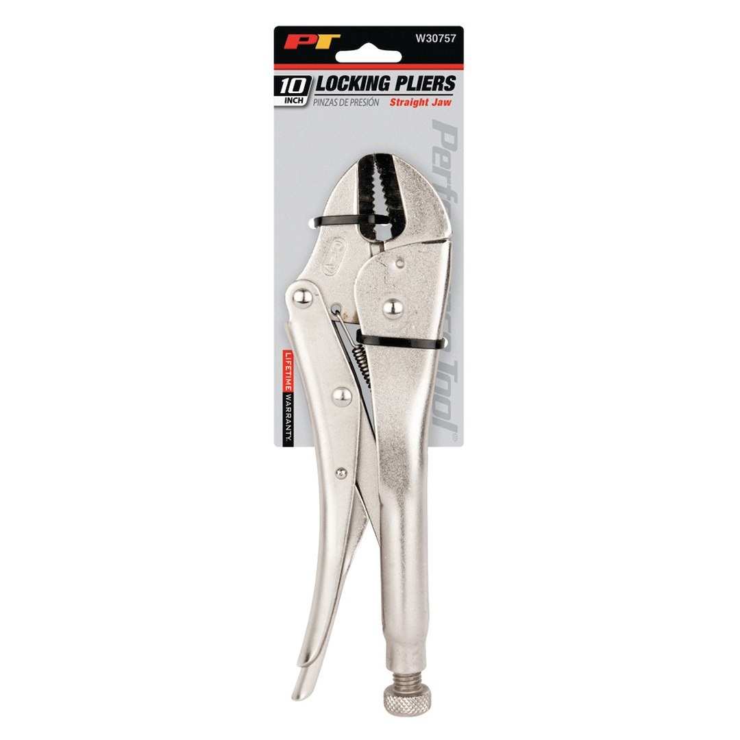 Performance Tool Pliers, Straight Jaw Locking, 10 Inch Length, Non-Reversible, With Automatic Return, Chrome Vanadium Steel – W30757