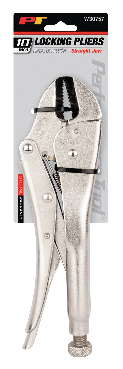 Performance Tool Pliers, Straight Jaw Locking, 10 Inch Length, Non-Reversible, With Automatic Return, Chrome Vanadium Steel – W30757