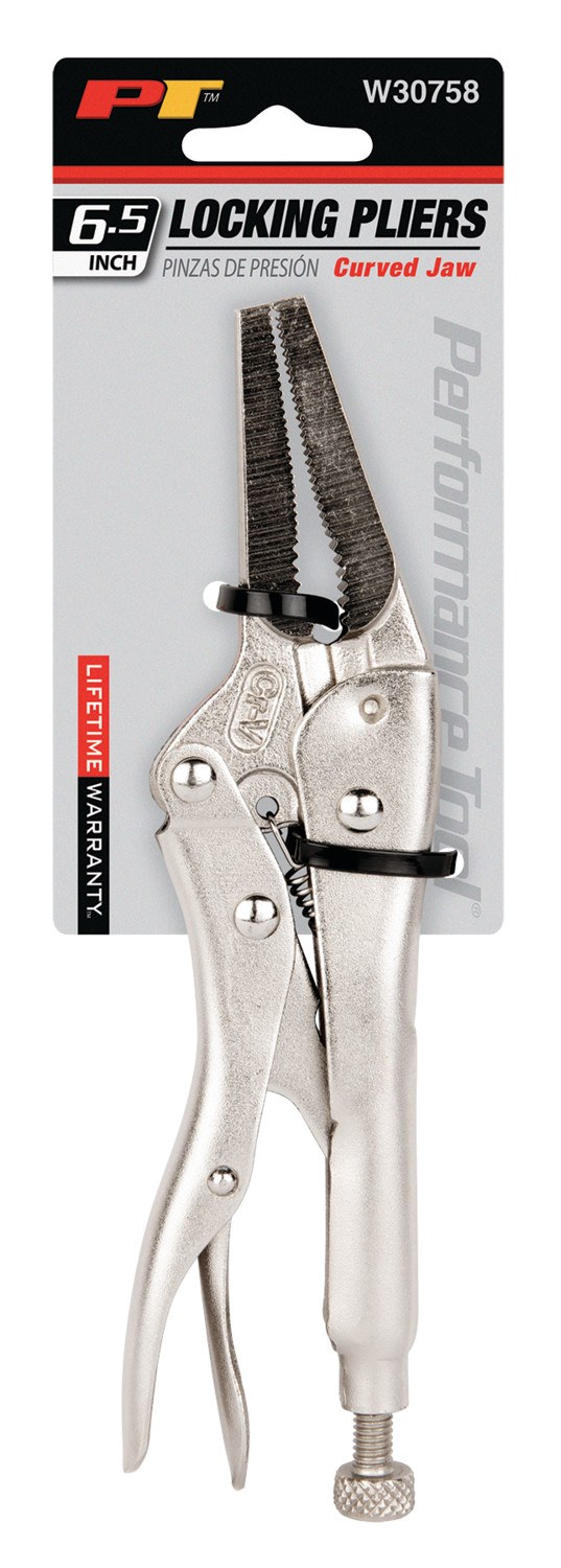 Performance Tool Pliers, Long Nose Locking, 6-1/2 Inch Length, Non-Reversible, With Automatic Return, Chrome Vanadium Steel – W30758