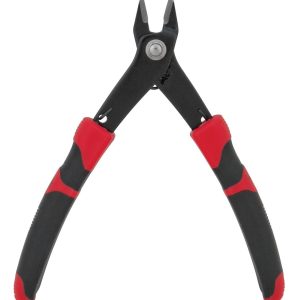 Performance Tool Pliers, 30 Degree Angled Flush Cutter, 5 Inch Length, Heat Treated Steel Jaw, Ergonomic Grip Handle – W30763