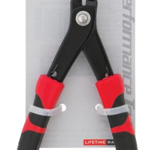 Performance Tool Pliers, 30 Degree Angled Flush Cutter, 5 Inch Length, Heat Treated Steel Jaw, Ergonomic Grip Handle – W30763