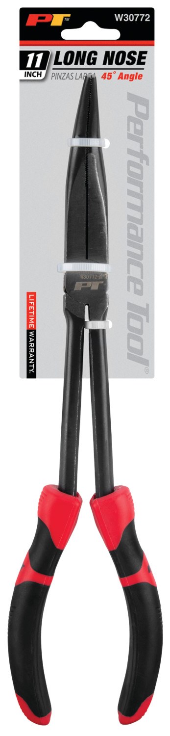 Performance Tool Pliers, 45 Degree Long Handle, 11 Inch Length, Non-Reversible, Without Automatic Return, Alloy Steel – W30772