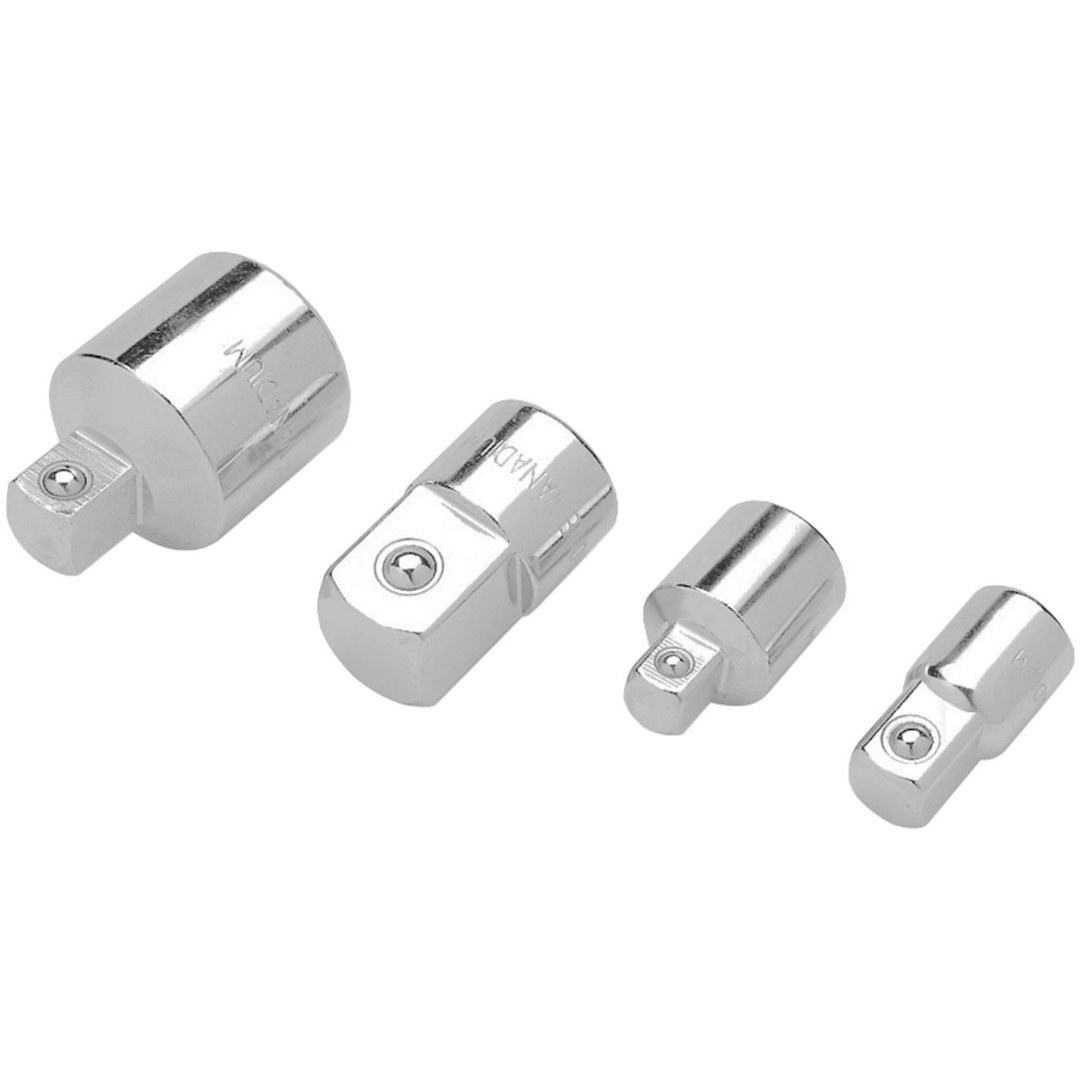 Performance Tool Socket Adapter, 1/4 Inch X 3/8 Inch/ 3/8 Inch to 1/4 Inch/ 3/8 Inch X 1/2 Inch/ 1/2 Inch X 3/8 Inch, Chrome Plated – W30934
