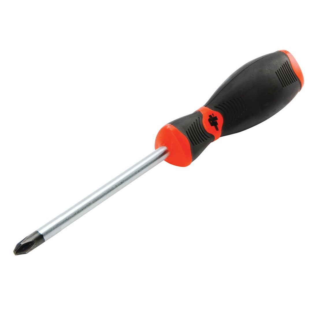 Performance Tool Screwdriver, Phillips, #2, 4 Inch Length, Chrome Vanadium Steel, With Magnetic Tip – W30963